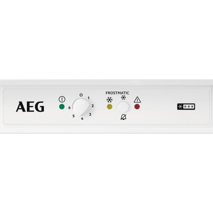 Контролен панел на фризер AEG OAB7N82EF с регулатор на температурата, бутон Frostmatic и индикаторни лампи