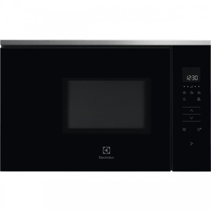 Микровълнова за вграждане Electrolux KMFE172TEX – преден изглед със затворена врата и дисплей вдясно